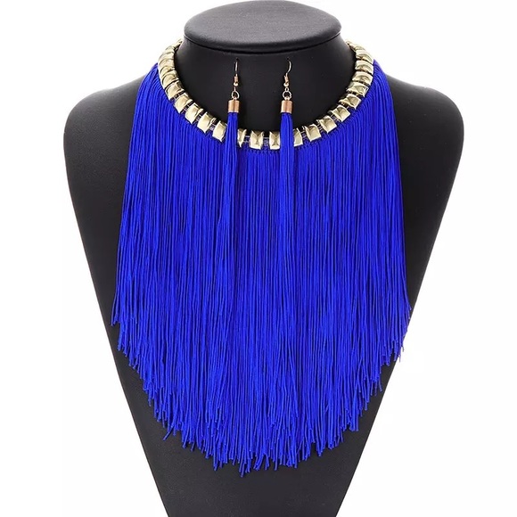 Jewelry - Bohemian Retro Fringed Tassel Necklace set